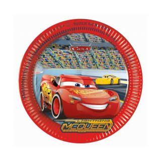 Papírové talíře Cars 3 (Disney), další generace 23cm, 8 ks