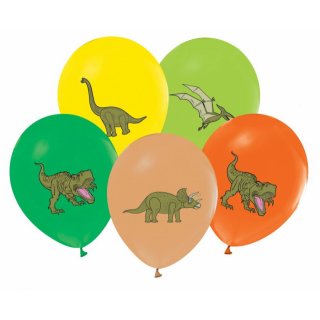 Balónky s dinosaury, 30cm, set 5 ks