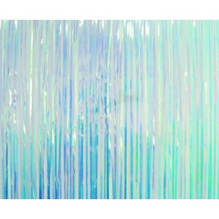 Iridiscentní závěs, modrý, 100x200 cm