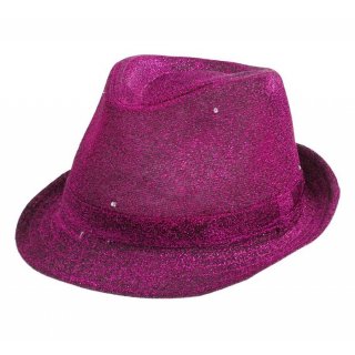 Svítící klobouk „Glitter", fialový