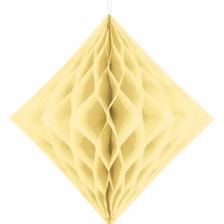 Diamantová Honeycomb, krémová, 20cm