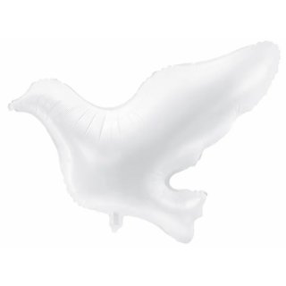 Fóliový balónek Holubička, bílý, 77x66cm