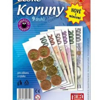 Falešné české koruny / peníze pro děti pro zábavu a výuku