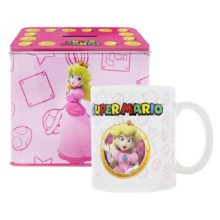 Hrnek s kasičkou na mince Nintendo Princess Peach ze Super Mario Cup, 9 x 13 x 11 cm