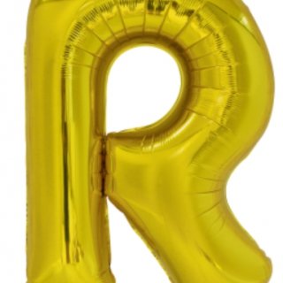 Velký fóliový balónek písmeno S, velikost 86 cm x  60cm