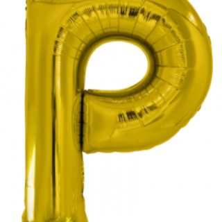 Velký fóliový balónek písmeno P, velikost 87 cm x 60 cm