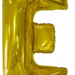 Velký fóliový balónek písmeno E, velikost 88 cm x 56 cm