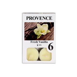 Svíčka čajová PROVENCE vonná VANILKA, set 6ks