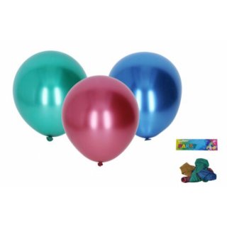 Balónky nafukovací, velikost 25cm - sada 5ks, chromové
