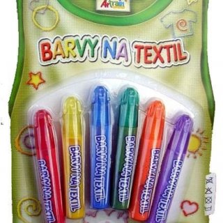 Základní barvy na textil - na blistru