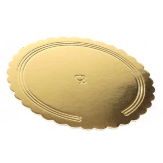 Pevná dortová podložka kopretina, zlatá, 22 cm