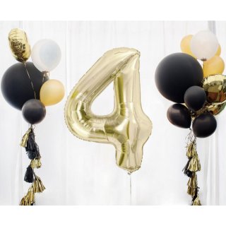 Fóliový balónek číslo 4, šampaňské, 85 cm