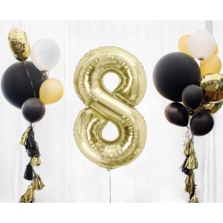 Fóliový balónek číslo 8, šampaňské, 85 cm