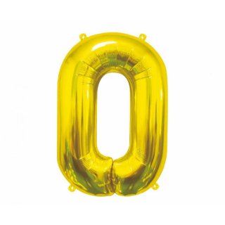 Fóliový balónek číslo 0, zlatý, 85 cm