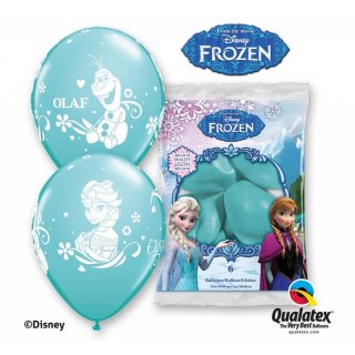 Balónky Frozen s potiskem "Anna, Elsa & Olaf", set 6 ks