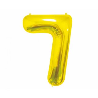 Fóliový balónek číslo 7, zlatý, 85 cm