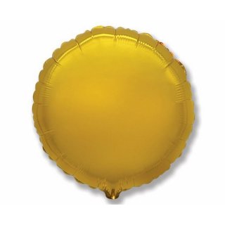 Fóliový balónek kulatý, zlatý, 22 cm