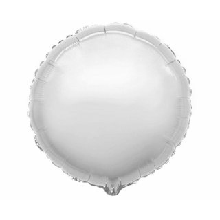 Fóliový balónek kulatý, stříbrný, 22 cm
