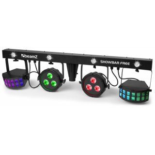 BeamZ Showbar Free 2x LED PAR, 2x Derby + Strobo