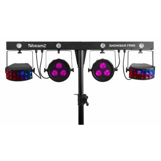 BeamZ Showbar Free 2x LED PAR, 2x Derby + Strobo