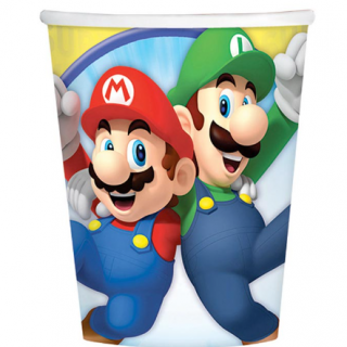 Papírové kelímky "SUPER MARIO" 250ml, 8ks